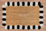 Jute braided runner rug styled in an entryway