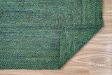 Jute rug placed in a hallway runner layout