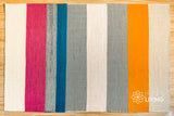 Multicolour Striped Wool Rug, Handwoven