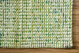 Cashew Loop — close-up of the weave, pile and edge finish, focused on the corner finish
