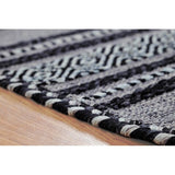 Cotton chenille kilim rug pile close-up