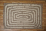 Corner detail of abstract kilim rug