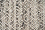 Hand knotted chunky wool rug flat lay