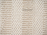 Ivory hand knotted chunky wool rug flat lay
