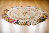 Chindi rug in bedroom setting