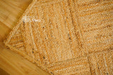 Jute rug in hallway runner setting