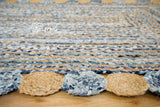 Denim chindi rag rug flat lay