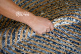 Chindi rug styled in living room