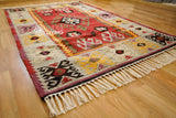 Rug corner detail showing geometric pattern