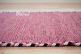 Pink kilim rug colour detail