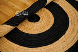 Jute rug corner and edge detail