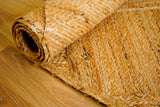 Jute rug styled in living room