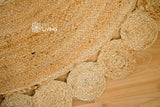 Jute oval rug shown in 4x6 size