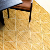 Natural jute rug flat lay