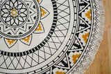 Close-up of the intricate boho print pattern