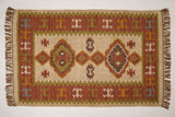 Kilim rug styled in living room