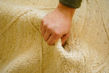 Ivory jute rug in bedroom setting