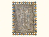 Denim chindi rag rug flat lay