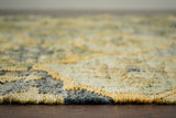Sage green jute rug texture close-up
