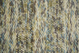 Multi colour wool rug shown as round variant