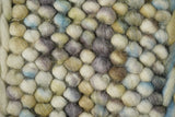 Close-up of colourful wool loop pile texture
