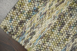 Multi colour wool rug corner detail
