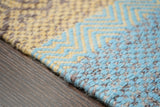 Modern textured rug in a bedroom setting