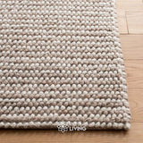 Close-up of chunky wool loop texture