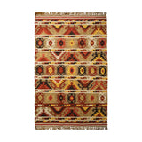 Close-up of wool jute kilim weave texture