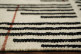 Close-up of ivory abstract woven texture