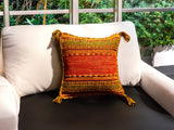 Orange kilim rug colour detail