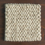 Close-up texture of chunky loop wool weave