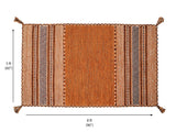 Brown kilim rug alternate angle view
