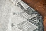 Gray kilim oval rug indoor living room styling