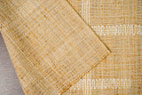 White striped jute rug in a Scandinavian-style living room
