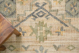 Sage green jute rug lattice pattern detail