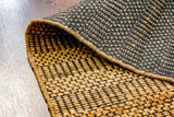 Close-up of jute stripe weave texture