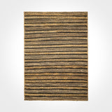 Jute rug corner detail showing ribbed pattern