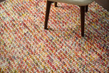 Close-up of chunky loop wool texture