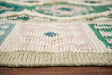 Green kilim rug in boho styled room