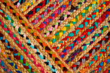 Rag rug shown in 4x6 size