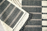 Full-size view of grey striped rug