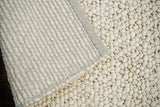 Ivory chunky rug in natural light
