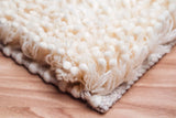 Close-up of shaggy wool pile texture