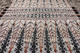 Close-up of tassel fringe on kilim rug