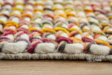 Chunky loop wool pile close-up