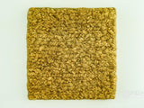 Close-up of olive green chunky wool texture