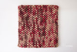 Close-up of felted thick pile wool texture