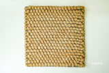 Colorful wool rug edge and pile detail