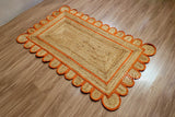 Orange jute rug in a hallway lifestyle shot